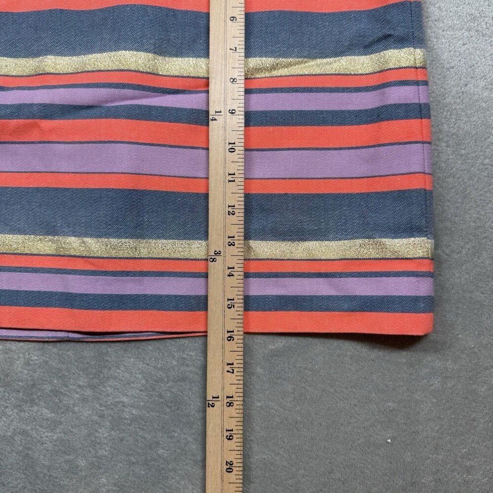 J. Crew Mini Skirt Women’s 14 Multicolor Striped Modern Preppy Retro - Picture 5 of 6